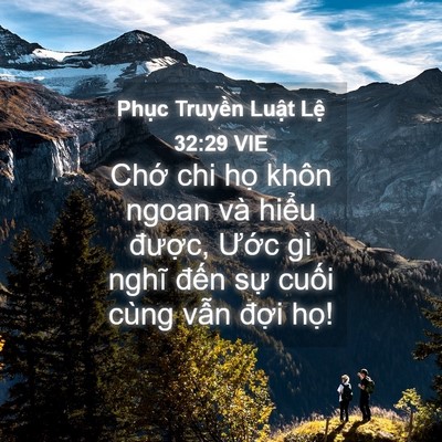 Picture 04 - Phục Truyền Luật Lệ 32:29 VIE - Chớ chi họ khôn ngoan và hiểu được, - Bible Verse Picture