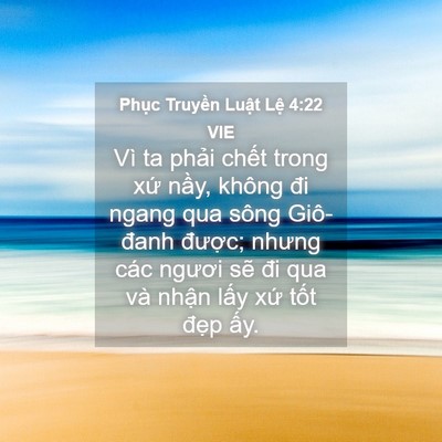 Picture 04 - Phục Truyền Luật Lệ 4:22 VIE - Vì ta phải chết trong xứ nầy, không đi - Bible Verse Picture