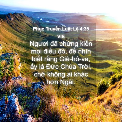 Picture 04 - Phục Truyền Luật Lệ 4:35 VIE - Ngươi đã chứng kiến mọi điều đó, - Bible Verse Picture