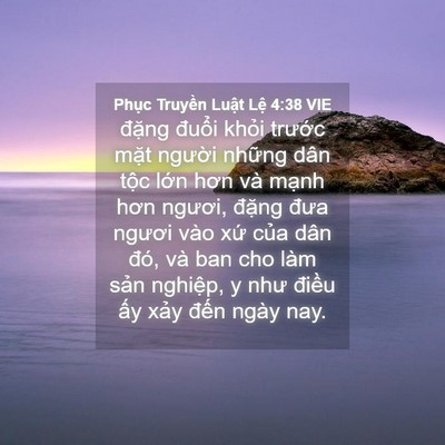 Picture 04 - Phục Truyền Luật Lệ 4:38 VIE - đặng đuổi khỏi trước mặt người - Bible Verse Picture