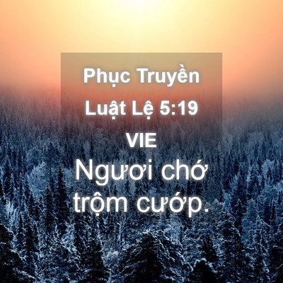 Picture 04 - Phục Truyền Luật Lệ 5:19 VIE - Ngươi chớ trộm - Bible Verse Picture