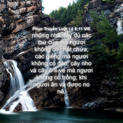 Picture 04 - Phục Truyền Luật Lệ 6:11 VIE - những nhà đầy đủ các thứ của mà - Bible Verse Picture