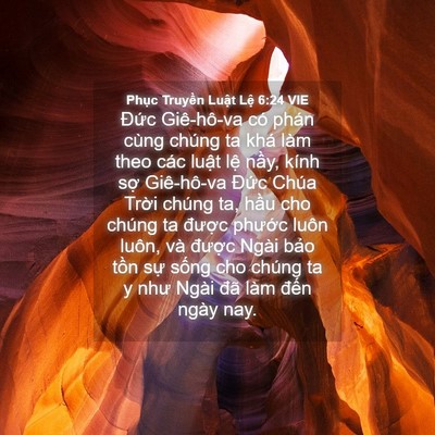 Picture 04 - Phục Truyền Luật Lệ 6:24 VIE - Đức Giê-hô-va có phán cùng chúng ta khá - Bible Verse Picture