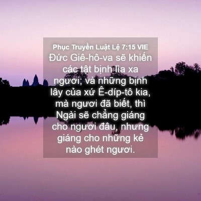 Picture 04 - Phục Truyền Luật Lệ 7:15 VIE - Đức Giê-hô-va sẽ khiến các tật bịnh - Bible Verse Picture