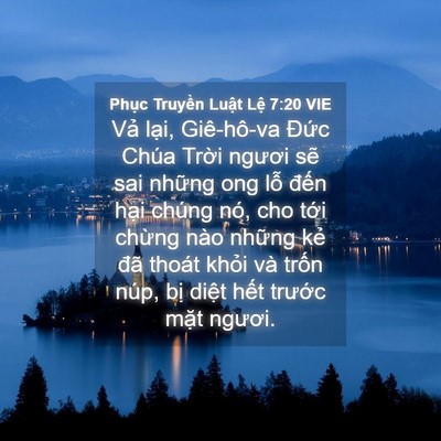 Picture 04 - Phục Truyền Luật Lệ 7:20 VIE - Vả lại, Giê-hô-va Đức Chúa Trời - Bible Verse Picture