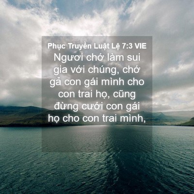 Picture 04 - Phục Truyền Luật Lệ 7:3 VIE - Ngươi chớ làm sui gia với chúng, chớ - Bible Verse Picture