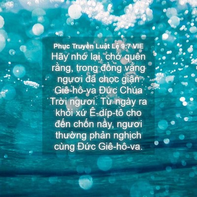 Picture 04 - Phục Truyền Luật Lệ 9:7 VIE - Hãy nhớ lại, chớ quên rằng, trong - Bible Verse Picture