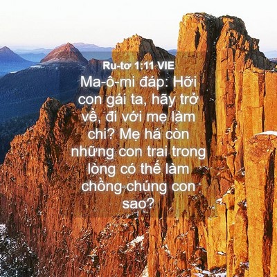 Picture 04 - Ru-tơ 1:11 VIE - Ma-ô-mi đáp: Hỡi con gái ta, hãy trở - Bible Verse Picture