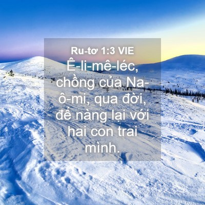 Picture 04 - Ru-tơ 1:3 VIE - Ê-li-mê-léc, chồng của Na-ô-mi, qua - Bible Verse Picture