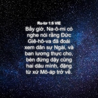 Picture 04 - Ru-tơ 1:6 VIE - Bấy giờ, Na-ô-mi có nghe nói rằng Đức - Bible Verse Picture