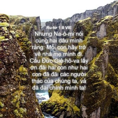 Picture 04 - Ru-tơ 1:8 VIE - Nhưng Na-ô-mi nói cùng hai dâu mình rằng: - Bible Verse Picture