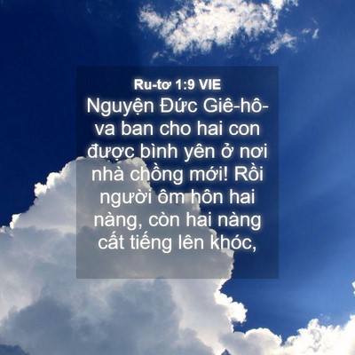 Picture 04 - Ru-tơ 1:9 VIE - Nguyện Đức Giê-hô-va ban cho hai con - Bible Verse Picture