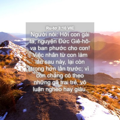 Picture 04 - Ru-tơ 3:10 VIE - Người nói: Hỡi con gái ta, nguyện Đức - Bible Verse Picture