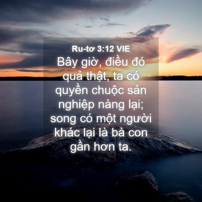 Picture 04 - Ru-tơ 3:12 VIE - Bây giờ, điều đó quả thật, ta có - Bible Verse Picture