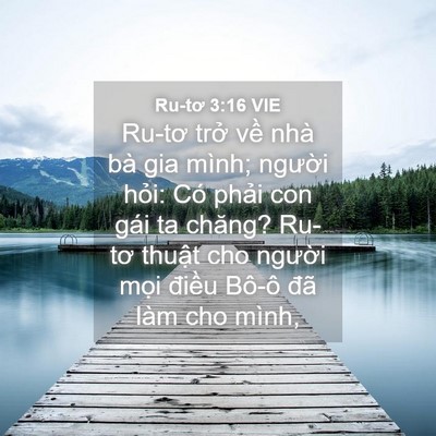 Picture 04 - Ru-tơ 3:16 VIE - Ru-tơ trở về nhà bà gia mình; người - Bible Verse Picture