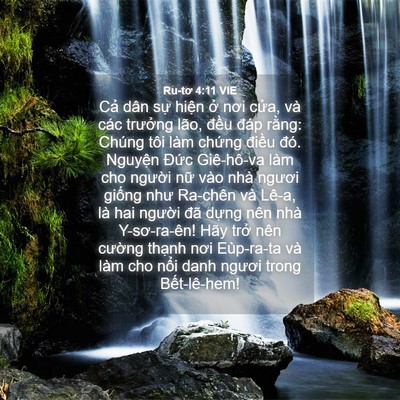 Picture 04 - Ru-tơ 4:11 VIE - Cả dân sự hiện ở nơi cửa, và các - Bible Verse Picture