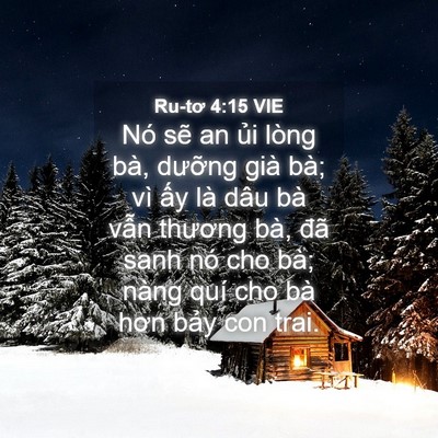 Picture 04 - Ru-tơ 4:15 VIE - Nó sẽ an ủi lòng bà, dưỡng già bà; - Bible Verse Picture