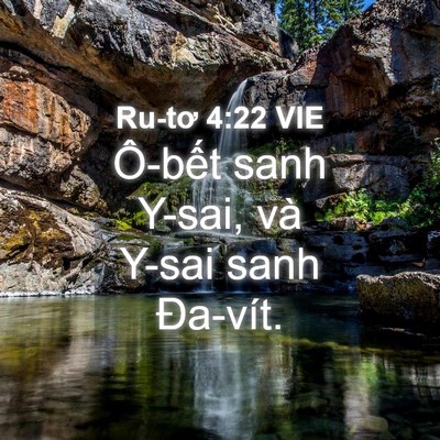 Picture 04 - Ru-tơ 4:22 VIE - Ô-bết sanh Y-sai, và Y-sai sanh - Bible Verse Picture