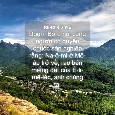 Picture 04 - Ru-tơ 4:3 VIE - Đoạn, Bô-ô nói cùng người có quyền - Bible Verse Picture