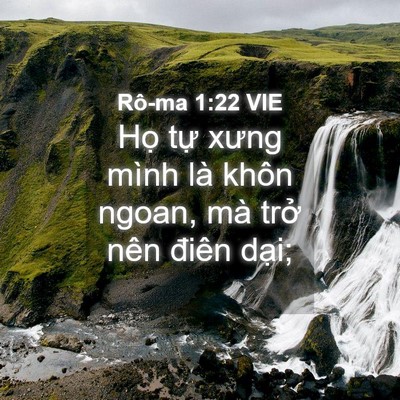 Picture 04 - Rô-ma 1:22 VIE - Họ tự xưng mình là khôn ngoan, mà trở - Bible Verse Picture