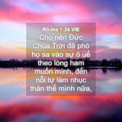 Picture 04 - Rô-ma 1:24 VIE - Cho nên Đức Chúa Trời đã phó họ sa - Bible Verse Picture