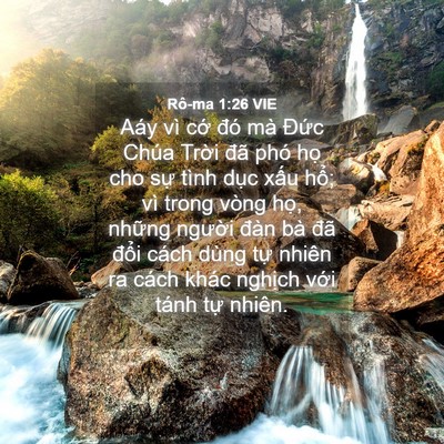 Picture 04 - Rô-ma 1:26 VIE - Aáy vì cớ đó mà Đức Chúa Trời đã - Bible Verse Picture