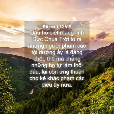 Picture 04 - Rô-ma 1:32 VIE - Dầu họ biết mạng lịnh Đức Chúa - Bible Verse Picture