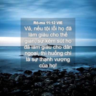 Picture 04 - Rô-ma 11:12 VIE - Vả, nếu tội lỗi họ đã làm giàu cho - Bible Verse Picture