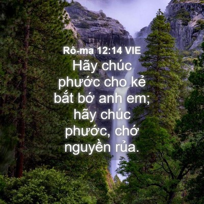 Picture 04 - Rô-ma 12:14 VIE - Hãy chúc phước cho kẻ bắt bớ anh em; - Bible Verse Picture