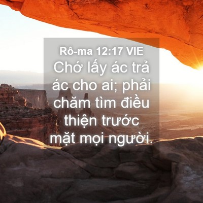 Picture 04 - Rô-ma 12:17 VIE - Chớ lấy ác trả ác cho ai; phải chăm - Bible Verse Picture