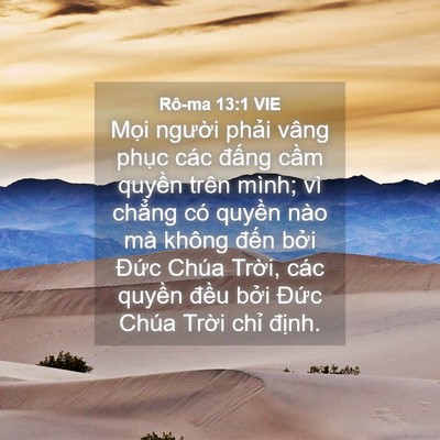 Picture 04 - Rô-ma 13:1 VIE - Mọi người phải vâng phục các đấng - Bible Verse Picture