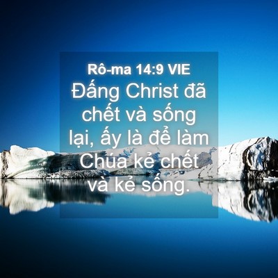 Picture 04 - Rô-ma 14:9 VIE - Đấng Christ đã chết và sống lại, ấy - Bible Verse Picture