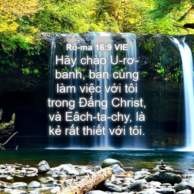 Picture 04 - Rô-ma 16:9 VIE - Hãy chào U-rơ-banh, bạn cùng làm việc - Bible Verse Picture