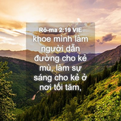 Picture 04 - Rô-ma 2:19 VIE - khoe mình làm người dẫn đường cho kẻ - Bible Verse Picture