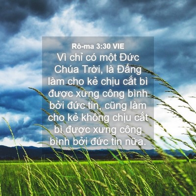 Picture 04 - Rô-ma 3:30 VIE - Vì chỉ có một Đức Chúa Trời, là - Bible Verse Picture