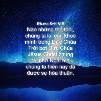 Picture 04 - Rô-ma 5:11 VIE - Nào những thế thôi, chúng ta lại còn - Bible Verse Picture