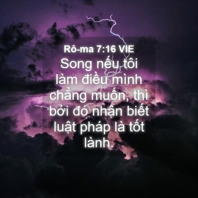 Picture 04 - Rô-ma 7:16 VIE - Song nếu tôi làm điều mình chẳng - Bible Verse Picture