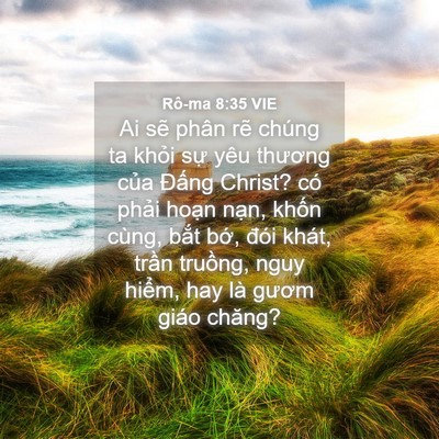 Picture 04 - Rô-ma 8:35 VIE - Ai sẽ phân rẽ chúng ta khỏi sự yêu - Bible Verse Picture