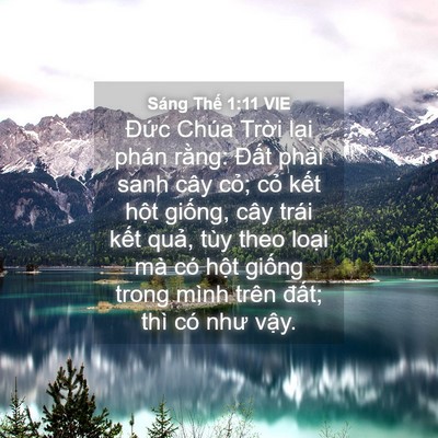 Picture 04 - Sáng Thế 1:11 VIE - Đức Chúa Trời lại phán rằng: Đất - Bible Verse Picture