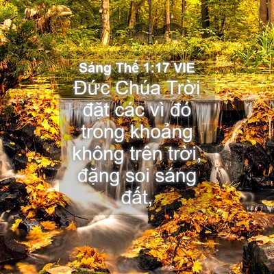 Picture 04 - Sáng Thế 1:17 VIE - Đức Chúa Trời đặt các vì đó trong - Bible Verse Picture