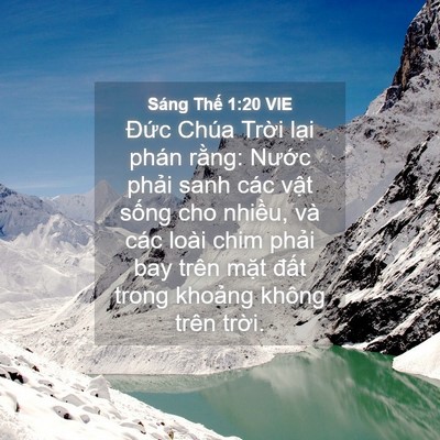 Picture 04 - Sáng Thế 1:20 VIE - Đức Chúa Trời lại phán rằng: Nước - Bible Verse Picture
