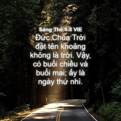 Picture 04 - Sáng Thế 1:8 VIE - Đức Chúa Trời đặt tên khoảng không - Bible Verse Picture