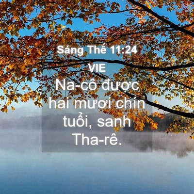 Picture 04 - Sáng Thế 11:24 VIE - Na-cô được hai mươi chín tuổi, sanh - Bible Verse Picture