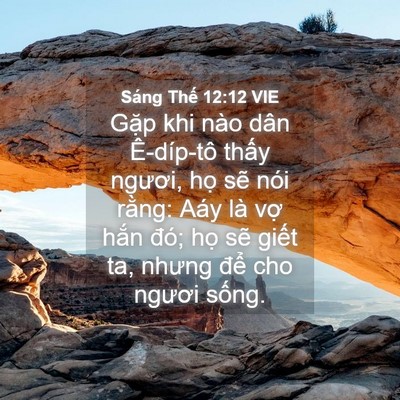 Picture 04 - Sáng Thế 12:12 VIE - Gặp khi nào dân Ê-díp-tô thấy ngươi, - Bible Verse Picture