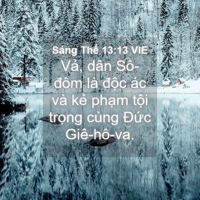 Picture 04 - Sáng Thế 13:13 VIE - Vả, dân Sô-đôm là độc ác và kẻ - Bible Verse Picture