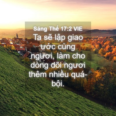 Picture 04 - Sáng Thế 17:2 VIE - Ta sẽ lập giao ước cùng ngươi, làm cho - Bible Verse Picture