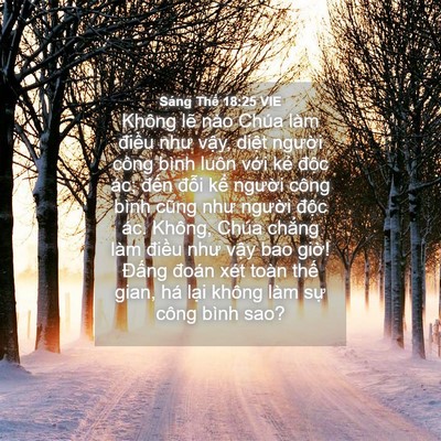 Picture 04 - Sáng Thế 18:25 VIE - Không lẽ nào Chúa làm điều như vậy, - Bible Verse Picture