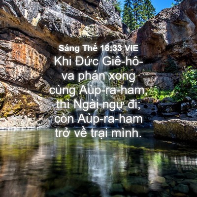 Picture 04 - Sáng Thế 18:33 VIE - Khi Đức Giê-hô-va phán xong cùng - Bible Verse Picture