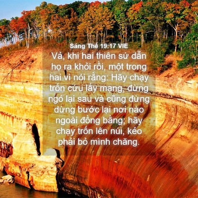 Picture 04 - Sáng Thế 19:17 VIE - Vả, khi hai thiên sứ dẫn họ ra khỏi - Bible Verse Picture