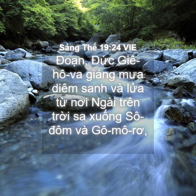 Picture 04 - Sáng Thế 19:24 VIE - Đoạn, Đức Giê-hô-va giáng mưa diêm - Bible Verse Picture